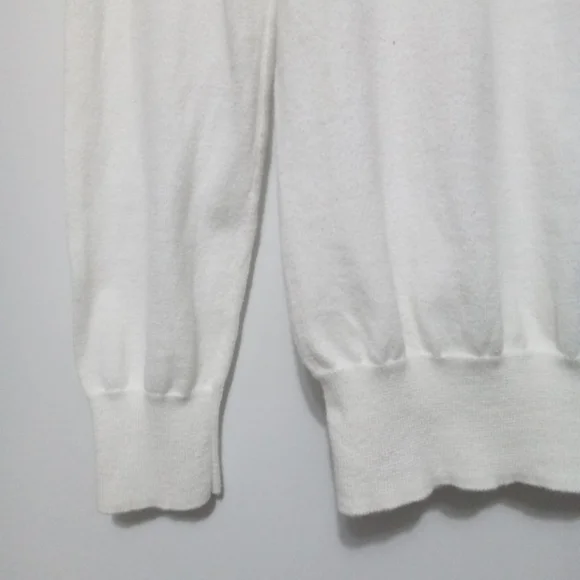 J. Crew White V-Neck Lightweight Pullover Sweater Size M - Picture 5 of 11